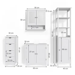 Salle De Bain Bianco Blanc (4 éléments) 15 Salle De Bain Bianco Blanc (4 éléments) -Domublis Soldes Magasin 76fe72b1eca14e0e8c95691a3902e13c