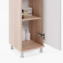 Chiffonnier Fynn Sonoma/blanc -Domublis Soldes Magasin 77b7af1a64d4481c8e8b12a9e38b3845