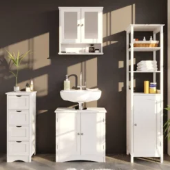 Salle De Bain Bianco Blanc (4 éléments) 10 Salle De Bain Bianco Blanc (4 éléments) -Domublis Soldes Magasin 783d65c5364a40f8b434c7464e36c1f6