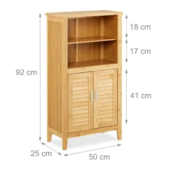 Armoire De Salle De Bain LAMELL Bambou 21 Armoire De Salle De Bain LAMELL Bambou -Domublis Soldes Magasin 79114e09416c40dcbc7cf7295f909427
