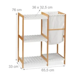 Étagère à 4 Niveaux Avec Panier à Linge -Domublis Soldes Magasin 7afeff50ab6f4602a0831167b63e3cfb