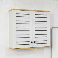 Meuble Haut De Salle De Bain BZR42-W 8 Meuble Haut De Salle De Bain BZR42-W -Domublis Soldes Magasin 7b382c1a7a23477bb39f145a9877b723