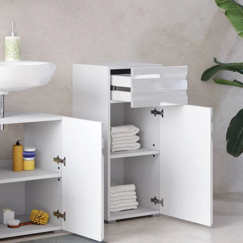 Chiffonnier Freddy Blanc Brillant 5 Chiffonnier Freddy Blanc Brillant – Image 3