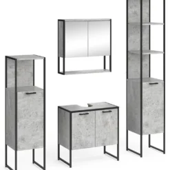 Salle De Bain Fyrk Béton (4 éléments)