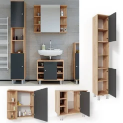 Salle De Bain Fynn (3 éléments) -Domublis Soldes Magasin 818f7da1a7c745278259b330a2b0b881