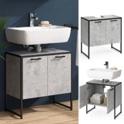 Meuble Sous-lavabo Fyrk Béton 12 Meuble Sous-lavabo Fyrk Béton -Domublis Soldes Magasin 823b1644de194967b904e1c7a9b3e5d3