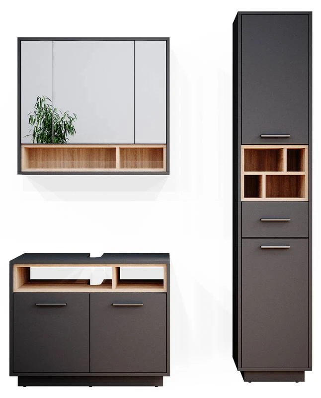 Salle De Bain Beatrice Anthracite(3 él.) 6 Salle De Bain Beatrice Anthracite(3 él.) – Image 4