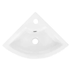 Lavabo D'angle 46x33x13cm Blanc -Domublis Soldes Magasin 8438a0e6fbcc4ea6956ebc5476923d19