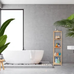 Étagère De Salle De Bain à 5 niveaux -Domublis Soldes Magasin 848e6714ab31405eb16d9c183e639800