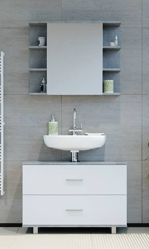 Salle De Bains Ilias Béton (2 éléments) 3 Salle De Bains Ilias Béton (2 éléments)