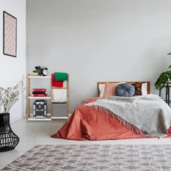 Étagère à 4 Niveaux Avec Panier à Linge -Domublis Soldes Magasin 8607246624bc4acbb1fe5659cb61b012