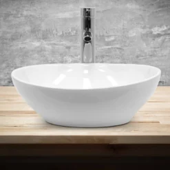 Vasque Forme Ovale 410x330x142mm Blanc -Domublis Soldes Magasin 87d86e93ebbf4b2c88b4799f56736804