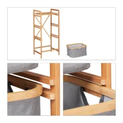 Panier à Linge En Bambou à 3 Corbeilles 17 Panier à Linge En Bambou à 3 Corbeilles -Domublis Soldes Magasin 8bf5d079a0ea45f0b8c2947ebdac8c15