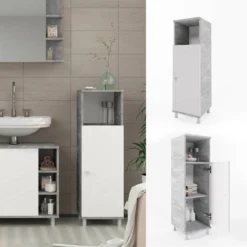 Chiffonnier Fynn Béton/blanc -Domublis Soldes Magasin 92ac60001a32470984dc2ea88f3decf1