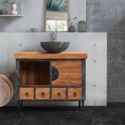 Samuraï - Petit Meuble Salle De Bain Ind 7 Samuraï - Petit Meuble Salle De Bain Ind -Domublis Soldes Magasin 947bd2cfb6a1419eb628252868da17c9