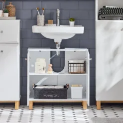 Meuble Sous Vasque BZR92-W -Domublis Soldes Magasin 95afdb913122487a839ed4728c71d67c