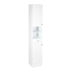 Colonne De Salle De Bain En Bois Blanc -Domublis Soldes Magasin 95f34d29504c413fbcd8cdb90c36c881
