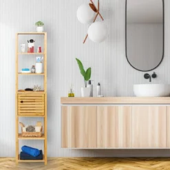 Étagère Salle De Bain Bambou à 7 étages -Domublis Soldes Magasin 9743b8fd67b5457ebeb8e76d38df3ae1