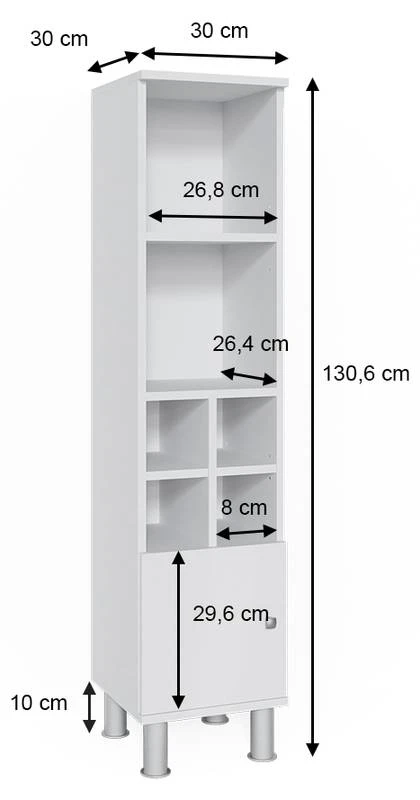 Chiffonnier Fynn Blanc 7 Compartiments 9 Chiffonnier Fynn Blanc 7 Compartiments – Image 7