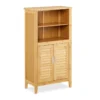 Armoire De Salle De Bain LAMELL Bambou -Domublis Soldes Magasin 98ead185c8e249eca015009b74a4162a