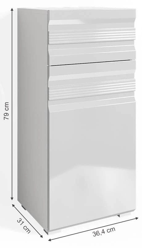 Chiffonnier Freddy Blanc Brillant 9 Chiffonnier Freddy Blanc Brillant – Image 7