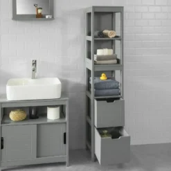 Meuble Colonne Salle De Bain FRG126-W -Domublis Soldes Magasin a0e8a4b3a0a94136939b251b8eb90757