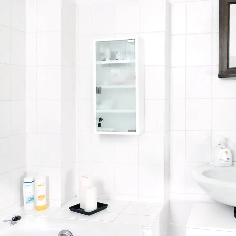 Armoire à Pharmacie Blanche Inox 4 Armoire à Pharmacie Blanche Inox – Image 2