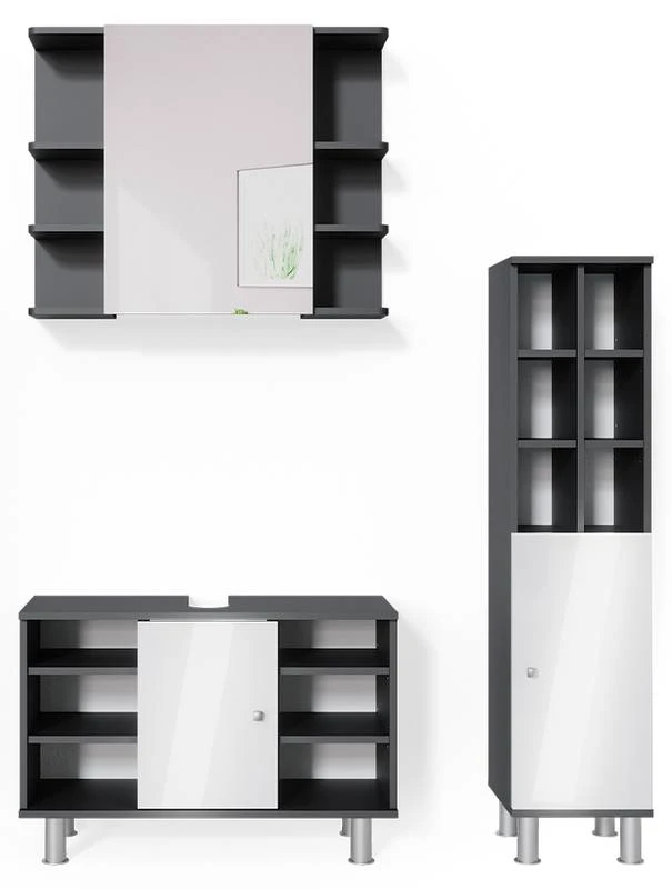 Salle De Bains Fynn Anthracite (3 élém.) 3 Salle De Bains Fynn Anthracite (3 élém.)