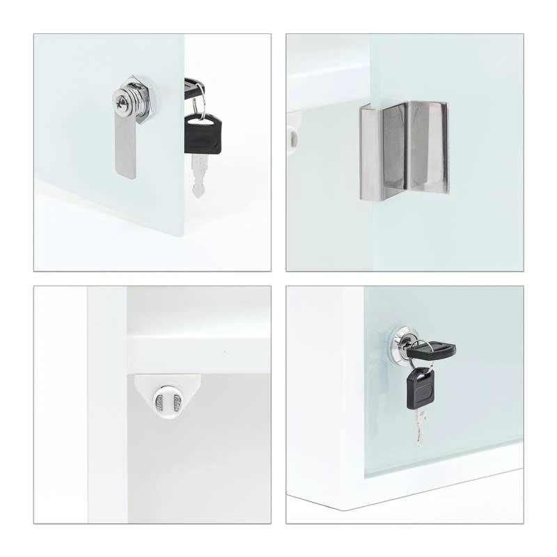 Armoire à Pharmacie Blanche Inox 8 Armoire à Pharmacie Blanche Inox – Image 6