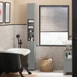 Meuble Colonne Salle De Bain BZR34-W -Domublis Soldes Magasin a744ab6a02a84c17988b8e429e839ca0