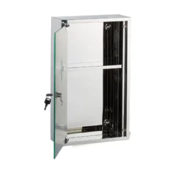 Armoire à Pharmacie Inox Porte Miroir -Domublis Soldes Magasin ac1693b5fc1b4897aa3baa671c783364