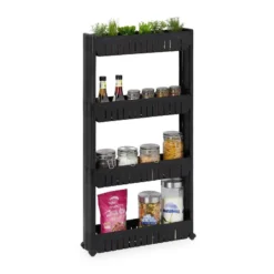 Étagère De Cuisine à Roulettes 4 Niveaux 20 Étagère De Cuisine à Roulettes 4 Niveaux -Domublis Soldes Magasin ad8bd3496a1a49409f28d1e7e405c4a8