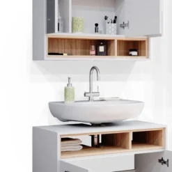 Salle De Bain Beatrice (2 éléments) -Domublis Soldes Magasin af9daa610a3b4e26bfdddc8f0d66c476