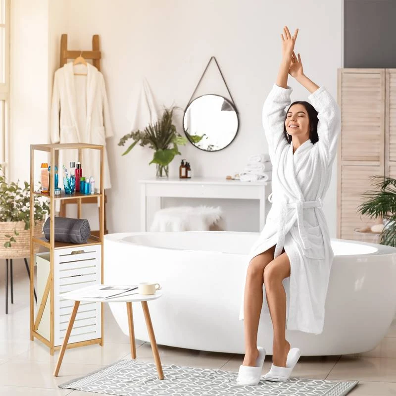 Étagère Salle De Bain Panier à Linge 4 Étagère Salle De Bain Panier à Linge – Image 2