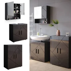 Salle De Bain Irma Anthracite (3 élém.) -Domublis Soldes Magasin b20896fbca504af8be93d4fb92794a79