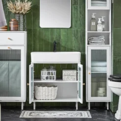 Meuble Sous Lavabo BZR115-W -Domublis Soldes Magasin b8d87b05e6ef4da7ae5a8f0ec50b222b