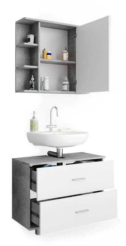 Salle De Bains Ilias Béton (2 éléments) 6 Salle De Bains Ilias Béton (2 éléments) – Image 4