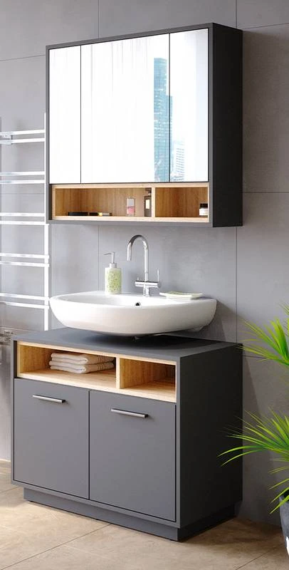 Salle De Bain Beatrice Anthracite(2 él.) 3 Salle De Bain Beatrice Anthracite(2 él.)