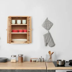 Petit Placard Mural En Bois De Noyer -Domublis Soldes Magasin c1ba097bc05a43a6be8198dc93b970ba