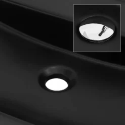 Lavabo Ovale 60x40x12cm Noir Céramique -Domublis Soldes Magasin c3d50e710b934102b86442658f5f5a96