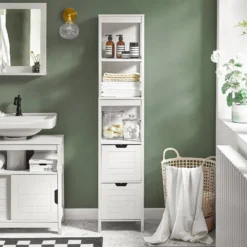 Meuble Colonne Salle De Bain FRG126-W -Domublis Soldes Magasin c517236052bb4efeb264af78a99fa1f3