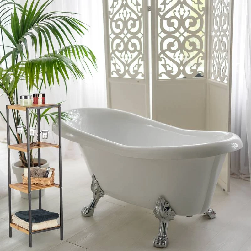 Étagère En Bambou Universelle Sur Pieds 4 Étagère En Bambou Universelle Sur Pieds – Image 2