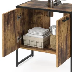 Meuble Sous-lavabo Fyrk Vieux Bois/noir 15 Meuble Sous-lavabo Fyrk Vieux Bois/noir -Domublis Soldes Magasin c6d9baa770884984906d8caf1567d027