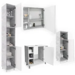 Salle De Bain Fynn (4 éléments) 12 Salle De Bain Fynn (4 éléments) -Domublis Soldes Magasin c726878143d84c8b999257047eefad3b