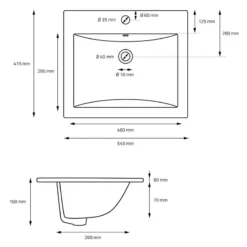 Vasque Rectangulaire 545x16x415 Cm Blanc -Domublis Soldes Magasin c924c8315a8745a1b5431017df4eeb16