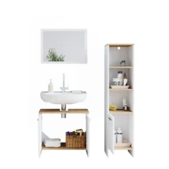 Salle De Bains Elvio (3 éléments) -Domublis Soldes Magasin cc105279766e424ebc30a51c610f674c