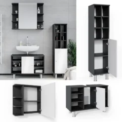 Salle De Bains Fynn Anthracite (3 élém.) 11 Salle De Bains Fynn Anthracite (3 élém.) -Domublis Soldes Magasin d0265a9377c64f48a3d7c242b693788e