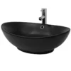 Lavabo Ovale 59x38x19 Cm Noir -Domublis Soldes Magasin d06f88b9f5f146d9b894cb4f05788a1c