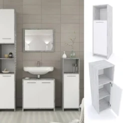 Chiffonnier Kiko Béton/blanc 12 Chiffonnier Kiko Béton/blanc -Domublis Soldes Magasin d0aa37c7f76f4f42a13f95b52b8e77c9