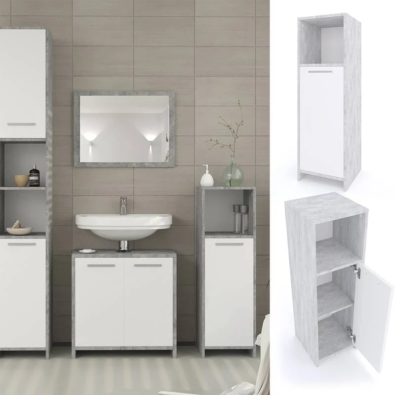 Chiffonnier Kiko Béton/blanc 6 Chiffonnier Kiko Béton/blanc – Image 4